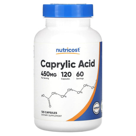 Nutricost, Caprylic Acid, 450 mg , 120 Capsules (225 mg per Capsule) - Supply Center USA