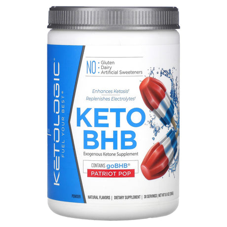 KetoLogic, Keto BHB, Patriot Pop, 8.9 oz (255 g) - Supply Center USA