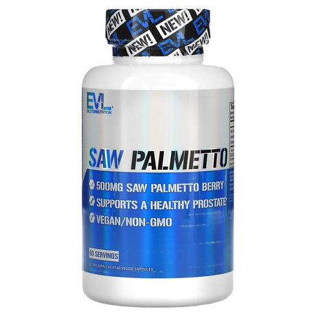 EVLution Nutrition, Saw Palmetto, 500 mg, 60 Veggie Capsules - Supply Center USA