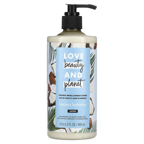 Love Beauty and Planet, Luscious Hydration Body Lotion, Coconut Water & Mimosa Flower, 13.5 fl oz (400 ml) - Supply Center USA