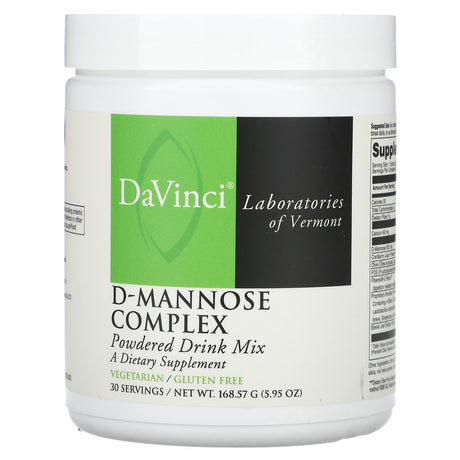 DaVinci Laboratories of Vermont, D-Mannose Complex, Powdered Drink Mix, 5.95 oz (168.57 g) - Supply Center USA