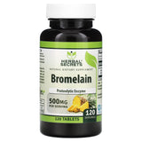 Herbal Secrets, Bromelain, 500 mg, 120 Tablets - Supply Center USA