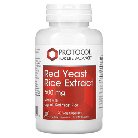 Protocol for Life Balance, Red Yeast Rice Extract, 600 mg, 90 Veg Capsules - Supply Center USA