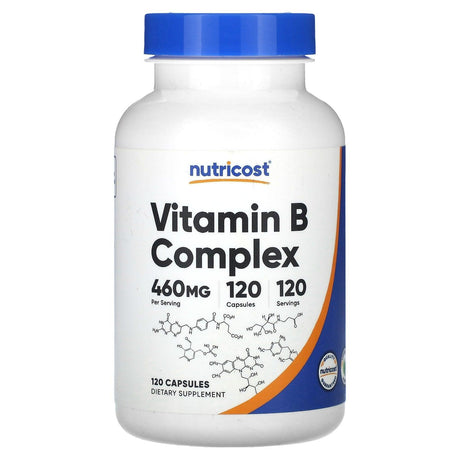 Nutricost, Vitamin B Complex, 460 mg , 120 Capsules - Supply Center USA