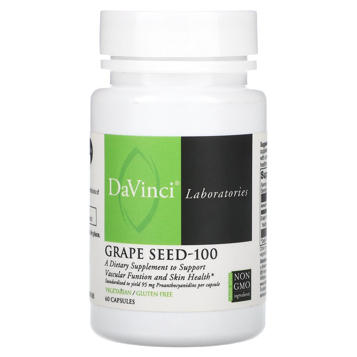 DaVinci Laboratories of Vermont, Grape Seed - 100, 60 Capsules - Supply Center USA