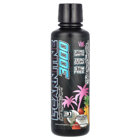 VMI Sports, L-Carnitine 3000, Miami Vice, 16 fl oz (473 ml) - Supply Center USA