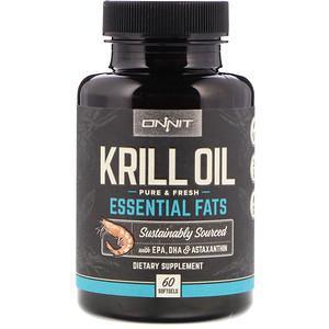 Onnit, Krill Oil, Essential Fats, 60 Softgels - Supply Center USA