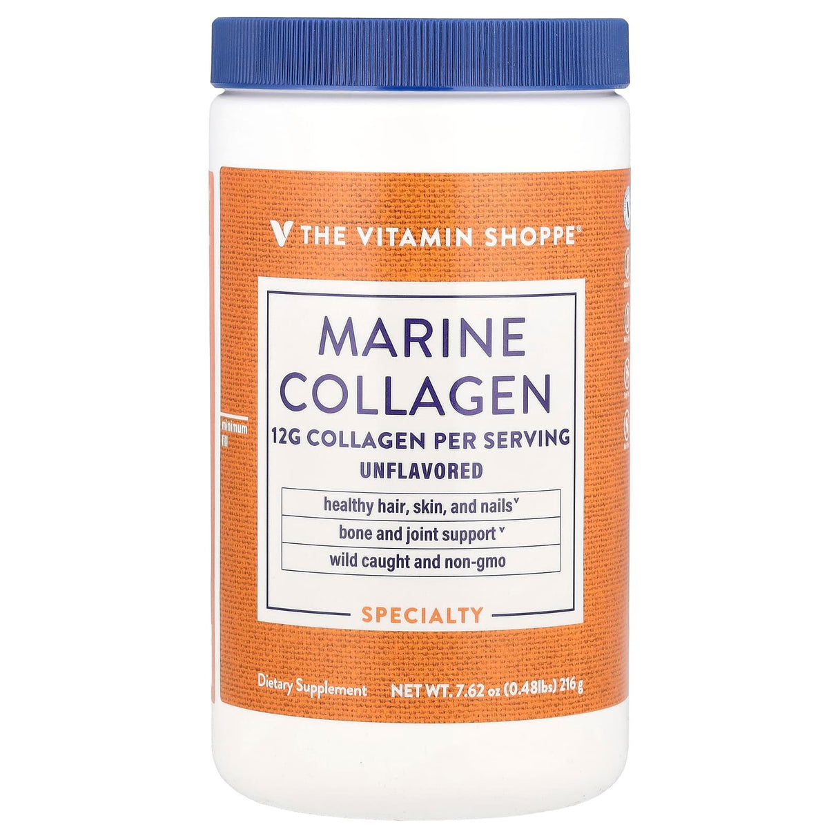 The Vitamin Shoppe, Marine Collagen, Unflavored, 7.62 oz (216 g) - Supply Center USA