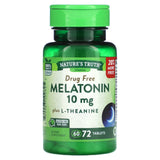 Nature's Truth, Melatonin Plus L-Theanine, 10 mg, 72 Tablets - Supply Center USA