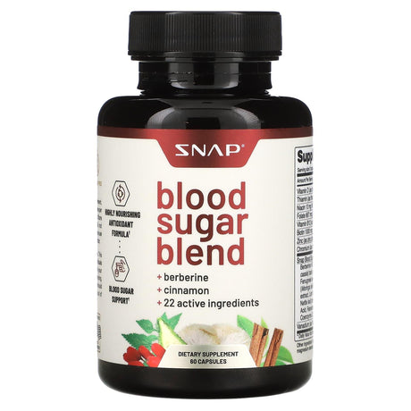 Snap Supplements, Blood Sugar Blend , 60 Capsules - Supply Center USA