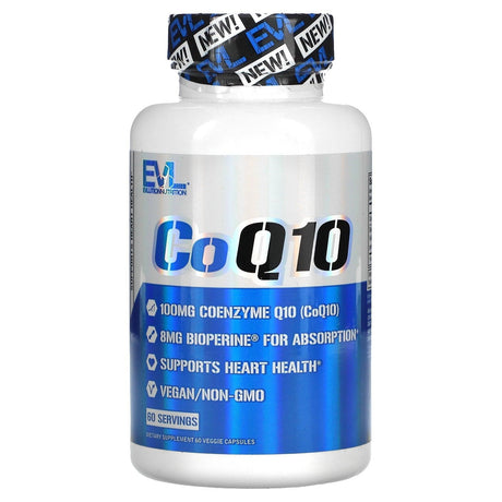 EVLution Nutrition, CoQ10, 100 mg, 60 Veggie Capsules - Supply Center USA