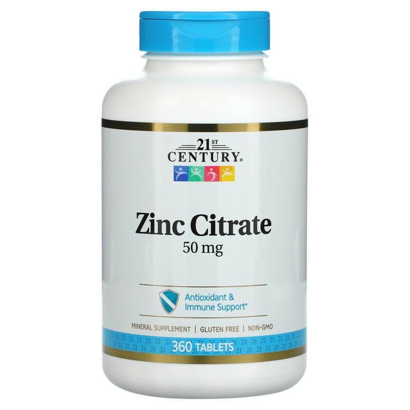 21st Century, Zinc Citrate, 50 mg, 60 Tablets - Supply Center USA