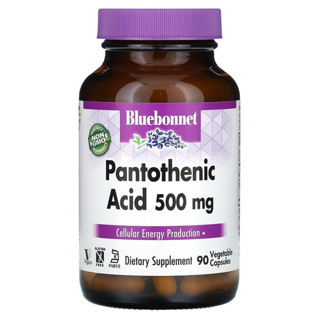 Bluebonnet Nutrition, Pantothenic Acid, 500 mg, 90 Vegetable Capsules - Supply Center USA