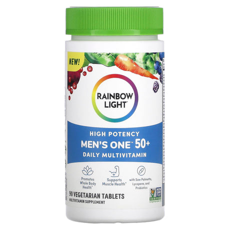 Rainbow Light, Men's One 50+ Daily Multivitamin, High Potency, 120 Vegetarian Tablets - Supply Center USA