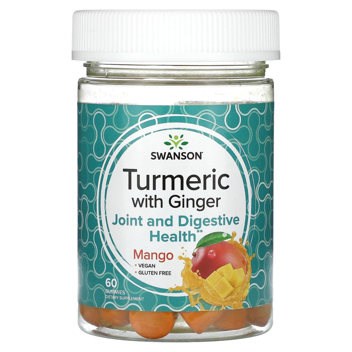 Swanson, Turmeric with Ginger, Mango, 60 Gummies - Supply Center USA