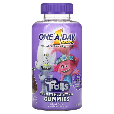 One-A-Day, Kids Complete Multivitamin, Trolls, 180 Gummies - Supply Center USA