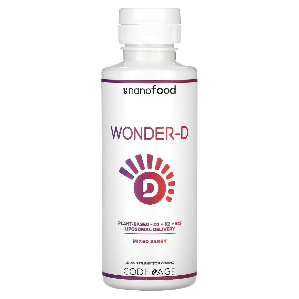 Codeage, Wonder-D, Mixed Berry, 7.6 fl oz (225 ml) - Supply Center USA