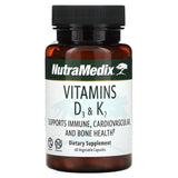 NutraMedix, Vitamin D3 & K2, 60 Vegetable Capsules - Supply Center USA