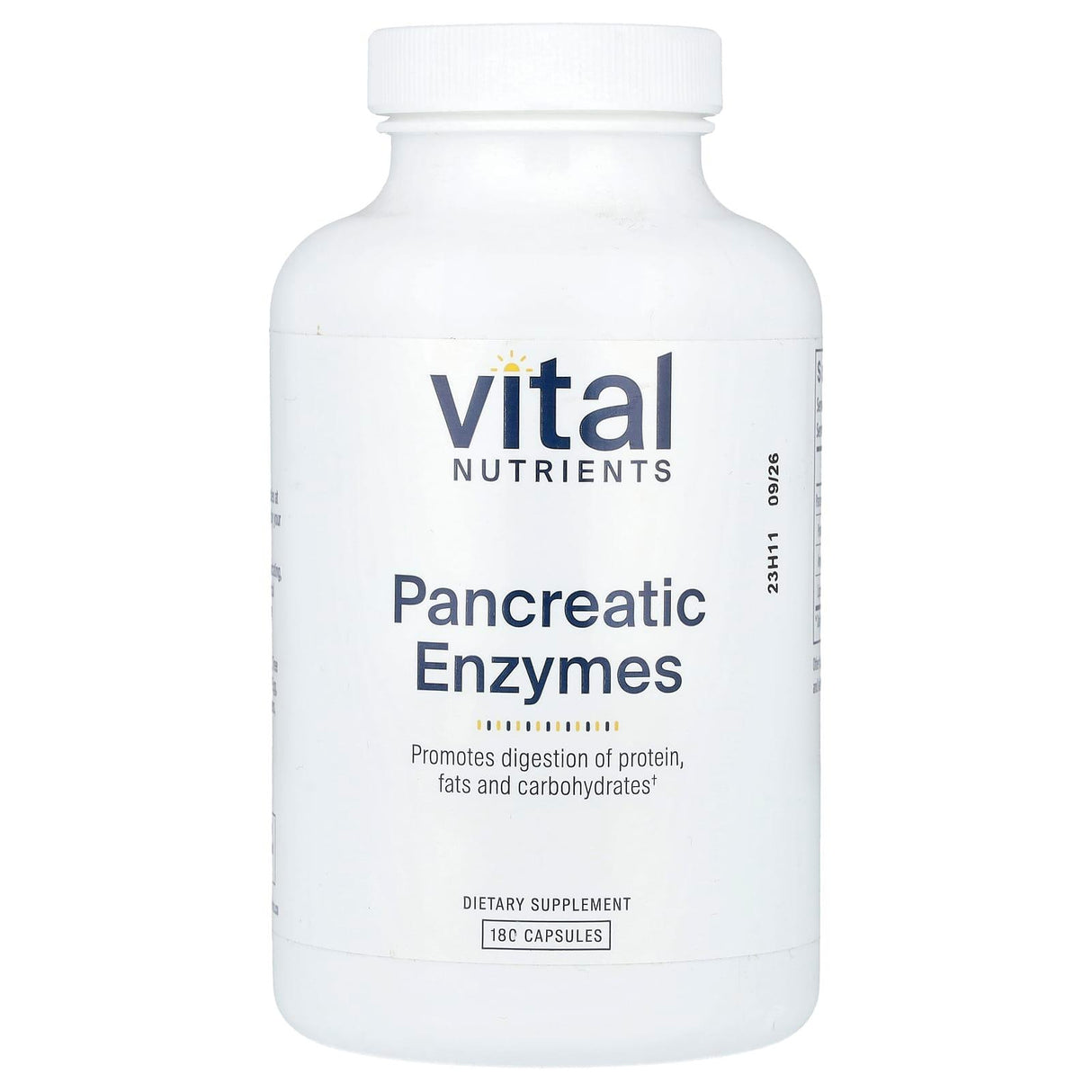 Vital Nutrients, Pancreatic Enzymes , 180 Capsules - Supply Center USA