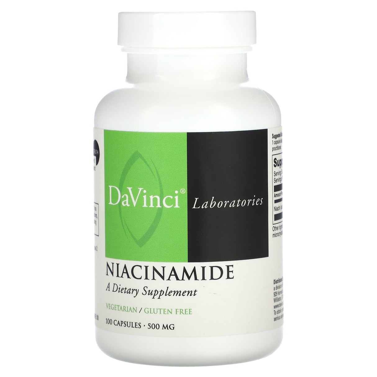 DaVinci Laboratories of Vermont, Niacinamide, 500 mg, 100 Capsules - Supply Center USA