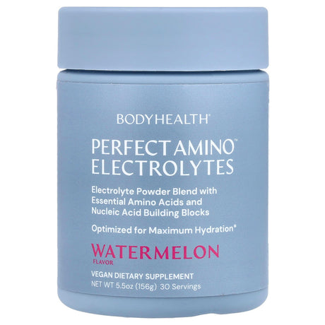 BodyHealth, Perfect Amino™ Electrolytes, Watermelon , 5.5 oz (156 g) - Supply Center USA