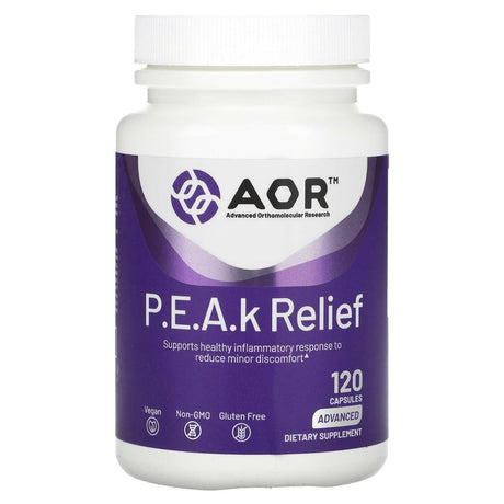 Advanced Orthomolecular Research AOR, P.E.A.k Relief , 120 Capsules - Supply Center USA