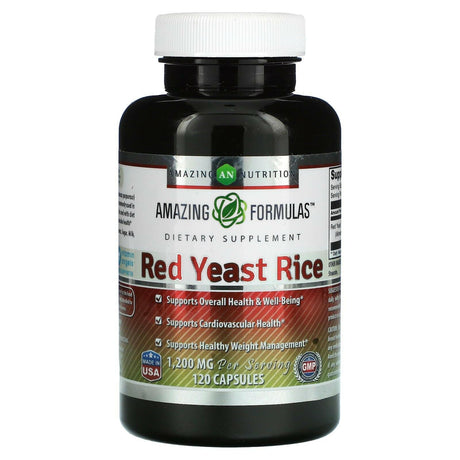 Amazing Nutrition, Red Yeast Rice, 600 mg, 120 Capsules - Supply Center USA