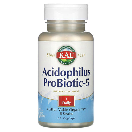 KAL, Acidophilus ProBiotic-5, 60 VegCaps - Supply Center USA