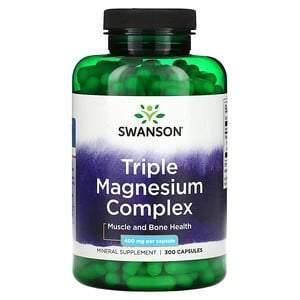 Swanson, Triple Magnesium Complex, 400 mg, 300 Capsules - Supply Center USA