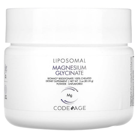 Codeage, Liposomal Magnesium Glycinate Powder, Unflavored, 3 oz (85.2 g) - Supply Center USA