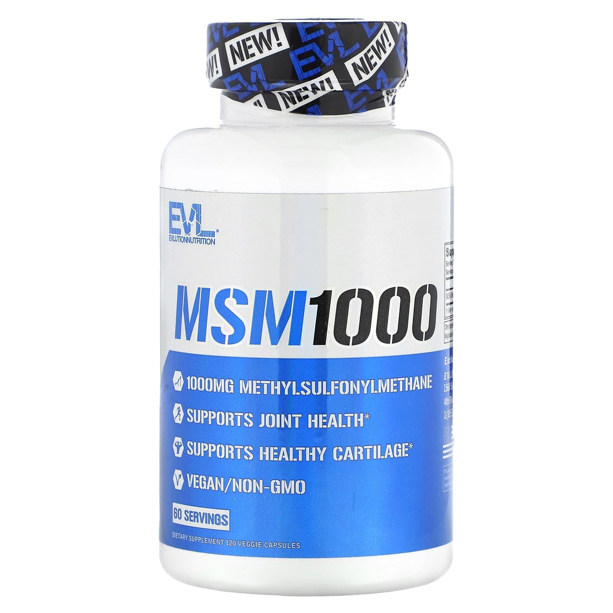 EVLution Nutrition, MSM 1000, 120 Veggie Capsules - Supply Center USA