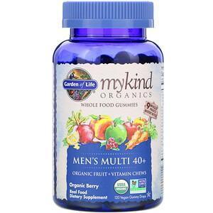 Garden of Life, MyKind Organics, Men's Multi 40+, Organic Berry, 120 Vegan Gummy Drops - Supply Center USA