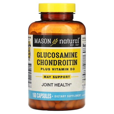 Mason Natural, Glucosamine Chondroitin Plus Vitamin D3, 160 Capsules - Supply Center USA