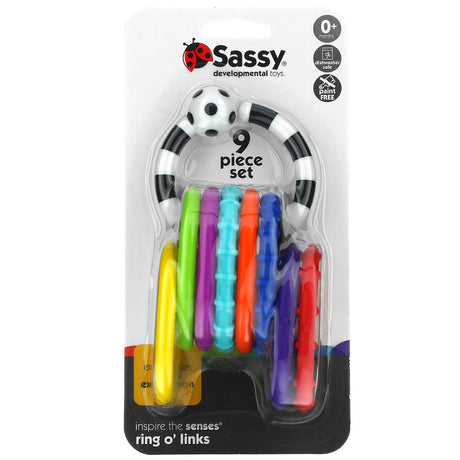 Sassy, Ring O' Links, 0+ Months, 9 Piece Set - Supply Center USA