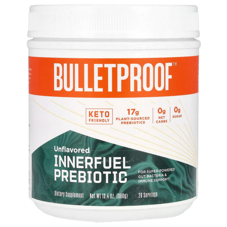 BulletProof, Innerfuel Prebiotic, Unflavored , 13.4 oz (380 g) - Supply Center USA