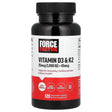 Force Factor, Vitamin D3 & K2 , 120 Vegetable Capsules - Supply Center USA