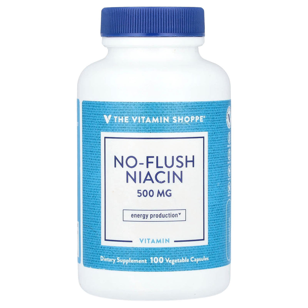 The Vitamin Shoppe, No-Flush Niacin, 500 mg, 100 Vegetable Capsules - Supply Center USA