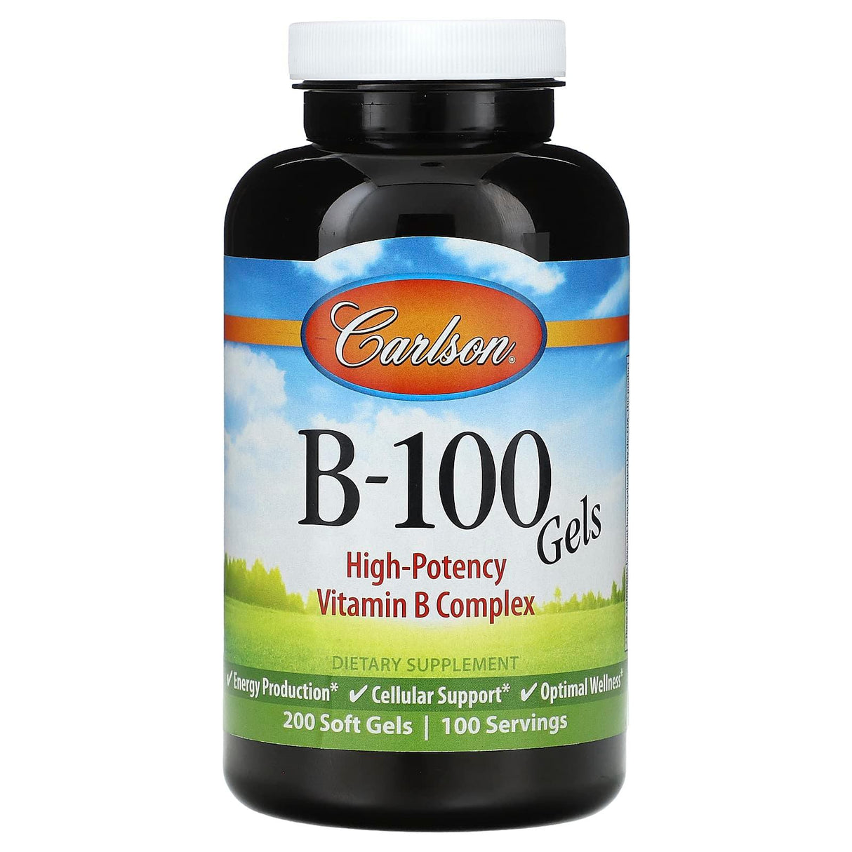 Carlson, Vitamin B-100, 100 Soft Gels - Supply Center USA