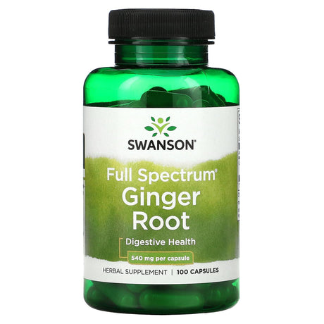 Swanson, Spectrum Ginger Root, 540 mg, 100 Capsules - Supply Center USA