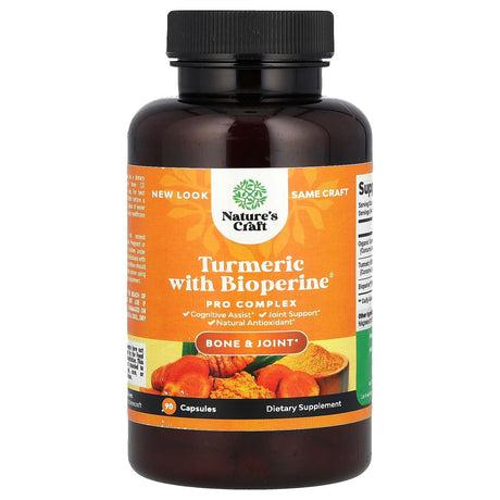 Nature's Craft, Turmeric With BioPerine®, 90 Capsules - Supply Center USA