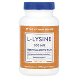 The Vitamin Shoppe, L-Lysine, 500 mg, 300 Vegetable Capsules - Supply Center USA