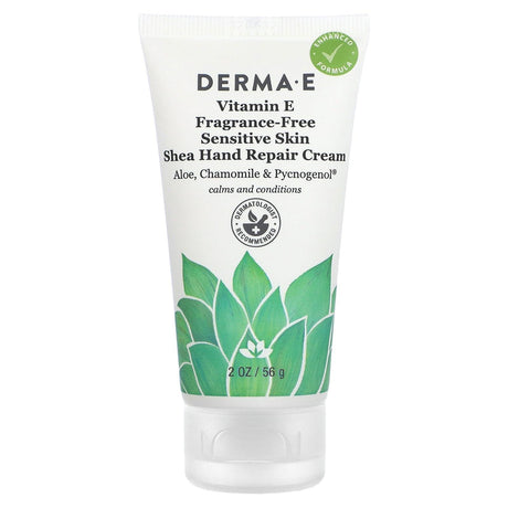 DERMA E, Sensitive Skin Shea Hand Repair Cream, Vitamin E, Fragrance-Free, 2 oz (56 g) - Supply Center USA