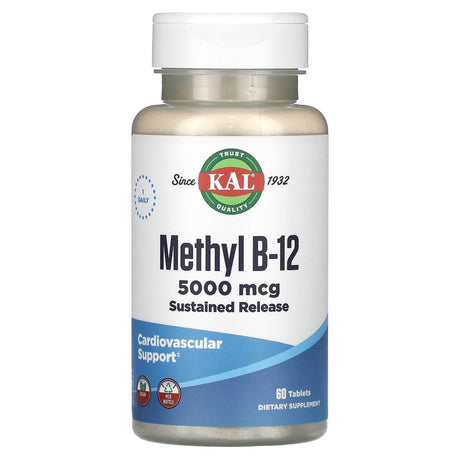 KAL, Methyl B-12, 5,000 mcg, 60 Tablets - Supply Center USA