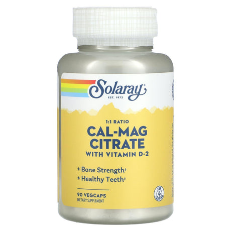 Solaray, Cal-Mag Citrate with Vitamin D-2, 90 VegCaps - Supply Center USA