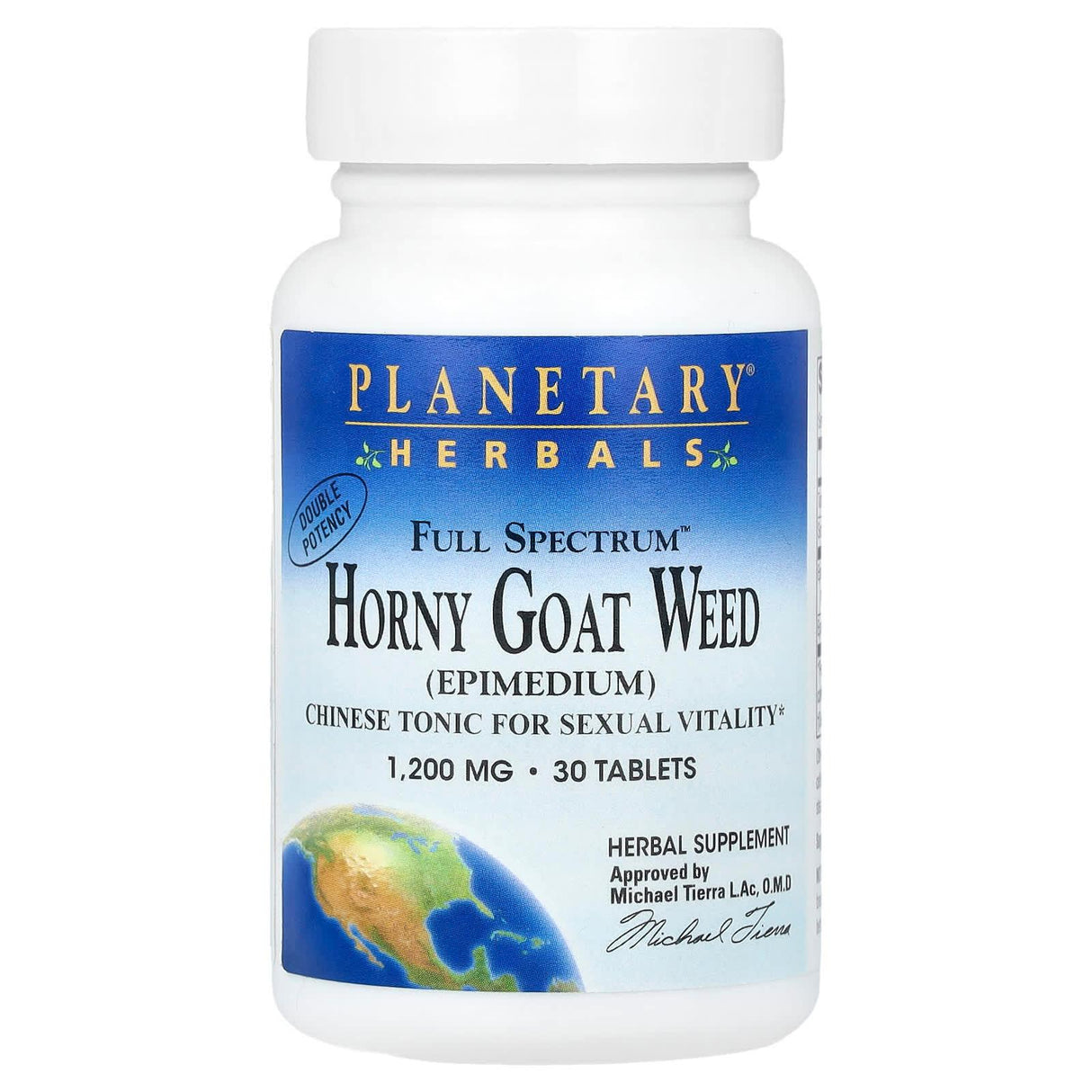 Planetary Herbals, Full Spectrum™ Horny Goat Weed , 1,200 mg, 60 Tablets - Supply Center USA