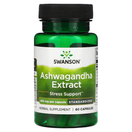 Swanson, Ashwagandha Extract, Standardized, 450 mg, 60 Capsules - Supply Center USA