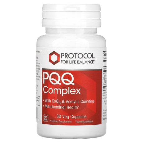 Protocol for Life Balance, PQQ Complex, 30 Veg Capsules - Supply Center USA