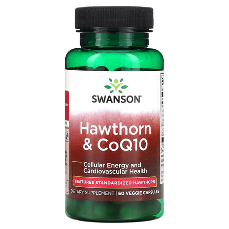 Swanson, Hawthorn & CoQ10, 60 Veggie Capsules - Supply Center USA