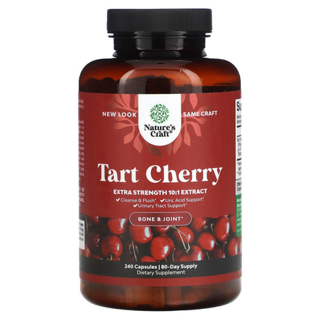 Nature's Craft, Tart Cherry, Extra Strength 10:1 Extract, 240 Capsules - Supply Center USA