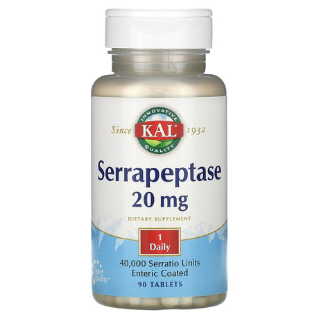 KAL, Serrapeptase, 20 mg, 90 Tablets - Supply Center USA